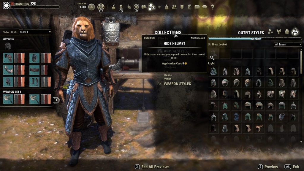 eso how to change armor appearance